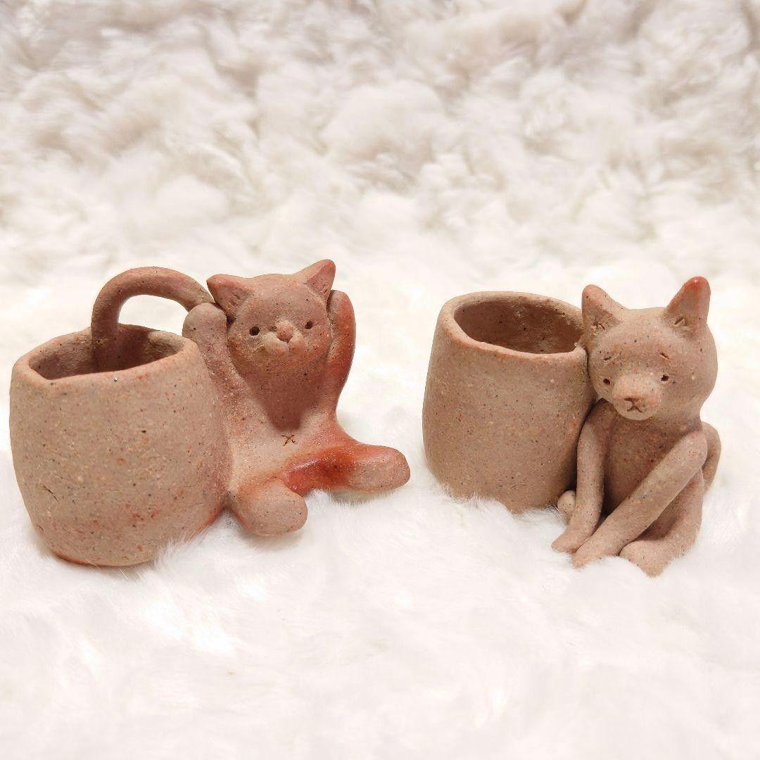 ●【2509】288.犬猫セット…備前焼