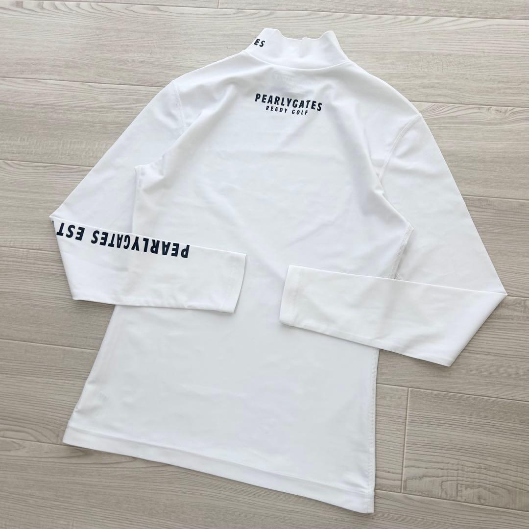 美品　パーリーゲイツ　ハイネック　長袖カットソー　シャツ　ホワイト　サイズ1