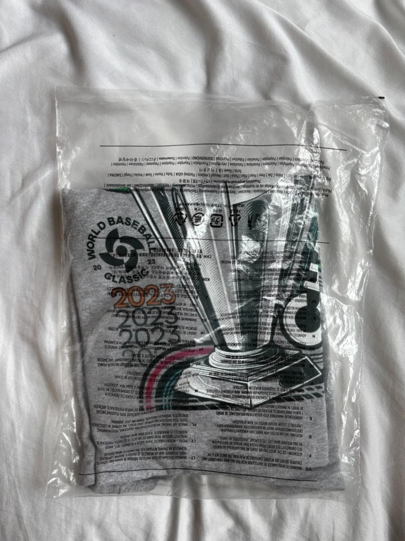 WBC 2023 サムライジャパン 世界一記念 Tシャツ、グレー、米国サイズ L