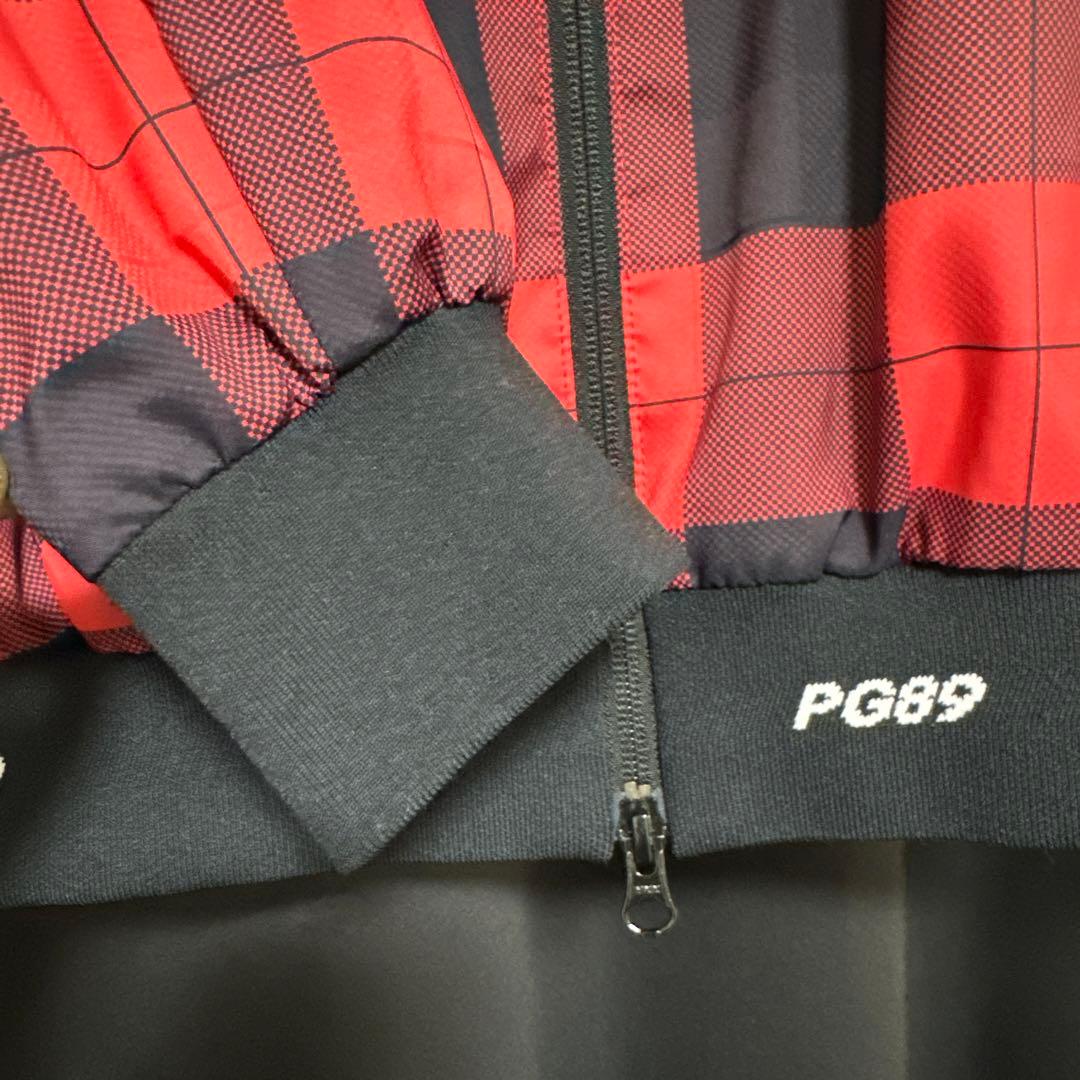 PG 赤黒チェック柄 フルジップジャケット