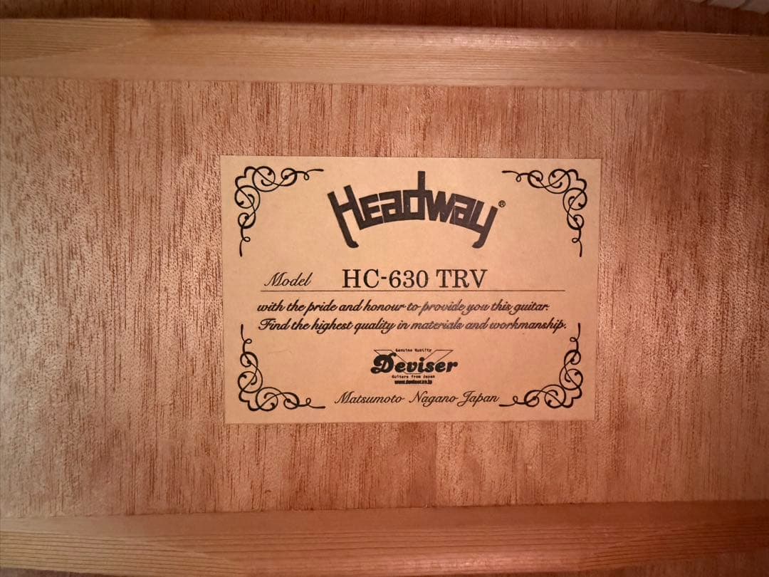 Headway HC-630 TRV アコースティックギター
