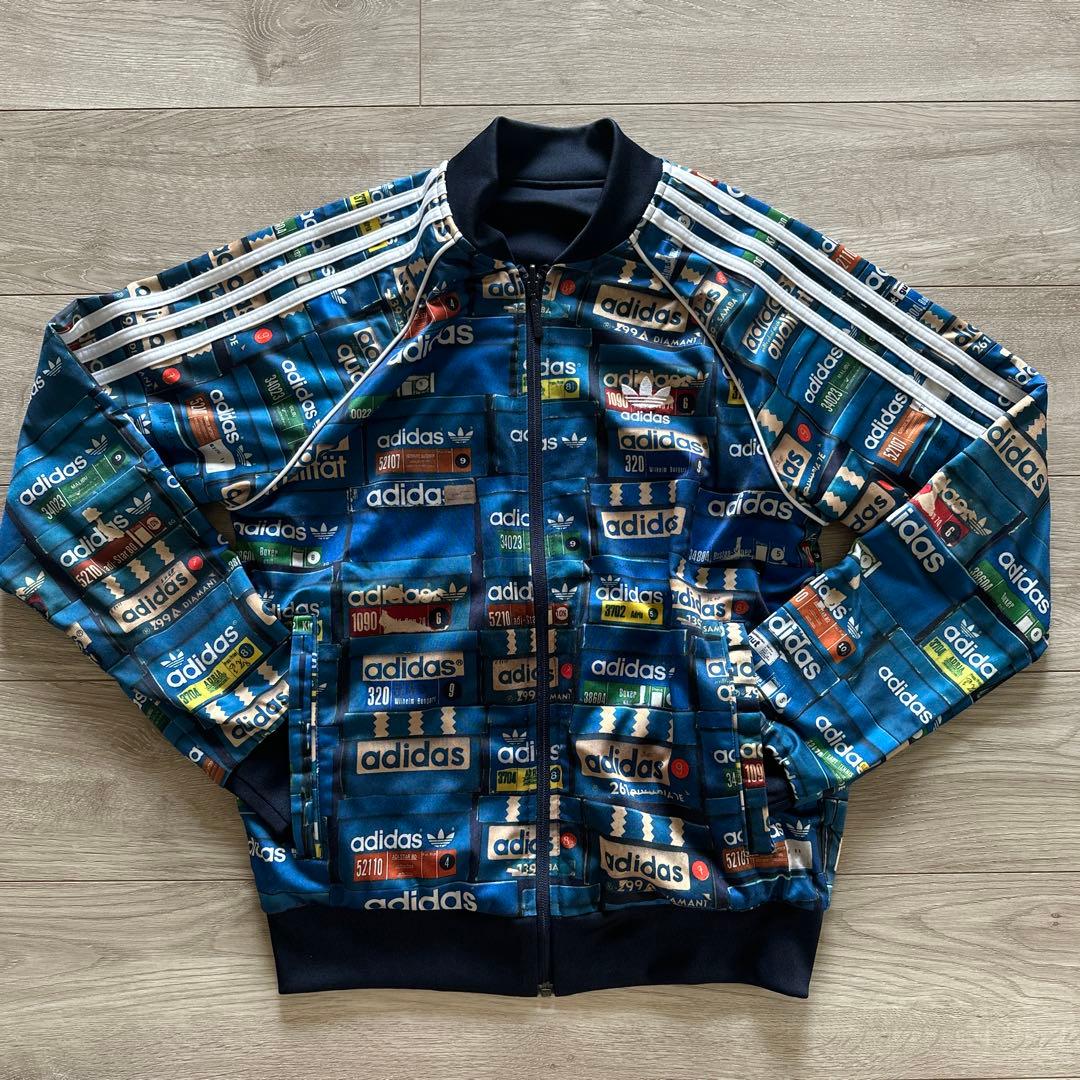 adidas リバーシブル　セットアップ　スウェット　ジャージ　M 総柄
