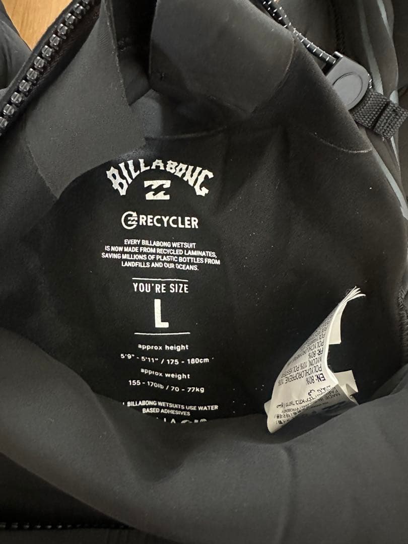 BILLABONG RECYCLER ウェットスーツ Lサイズ