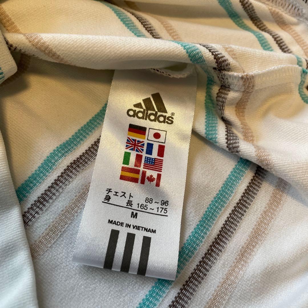 【美品】adidas ストライプ ハーフジップシャツ2枚セット L、M