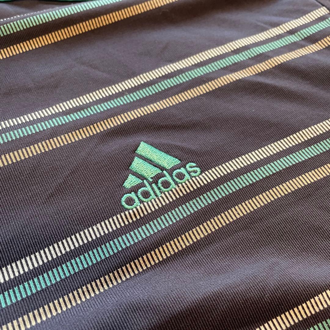 【美品】adidas ストライプ ハーフジップシャツ2枚セット L、M