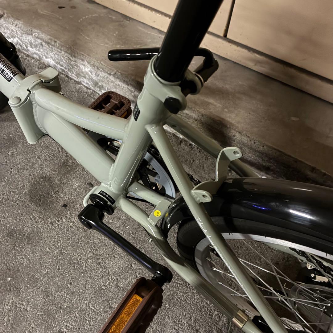 全国送料込み！折りたたみ自転車20インチ6段変速 カゴLEDライト ワイヤ錠付き