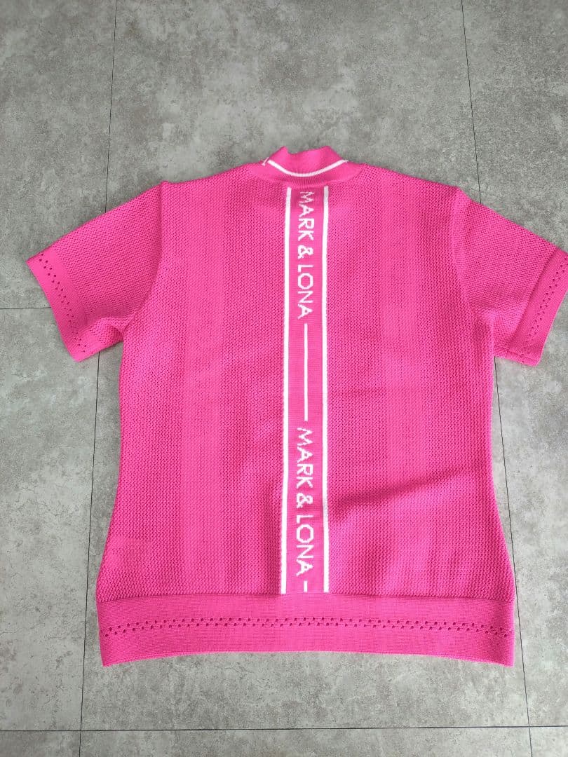 MARK & LONA メッシュピンクシャツ 40