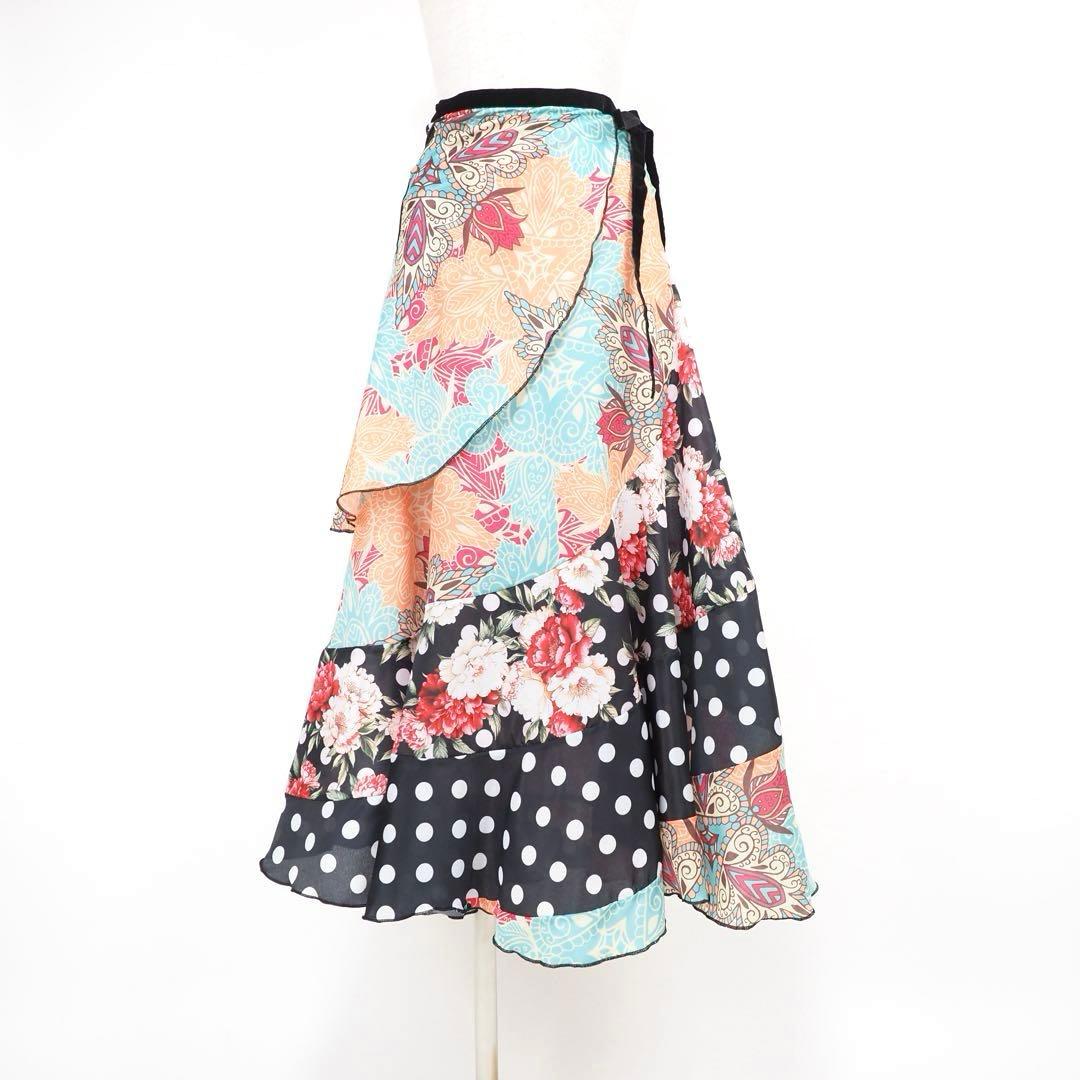 フラメンコ　巻きスカート　新品　フラメンコ衣装　レッスン　Leirena