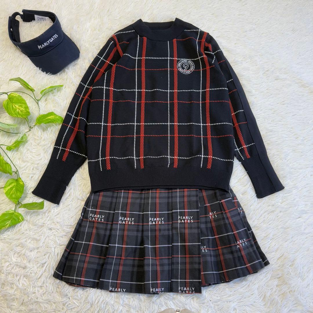 【パーリーゲイツ】美品 セットアップ セーター スカート2023年 原英莉花