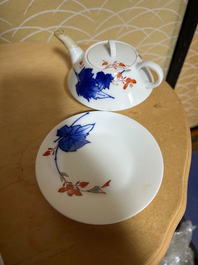 香蘭社　受け皿付き茶碗蒸し碗　醤油さし