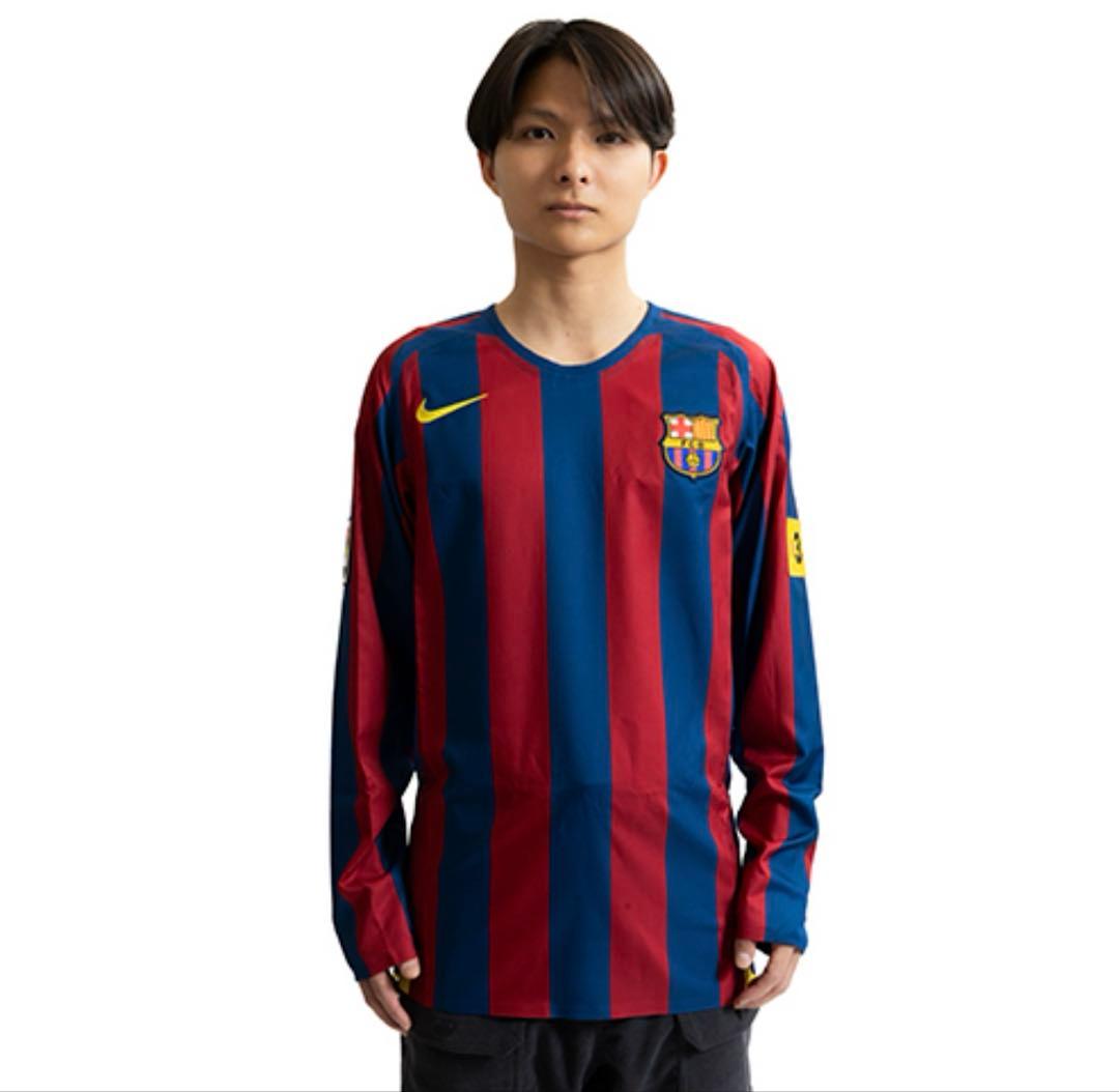 即完品〉バルセロナ2005/06 復刻ユニフォーム　長袖　ロナウジーニョL