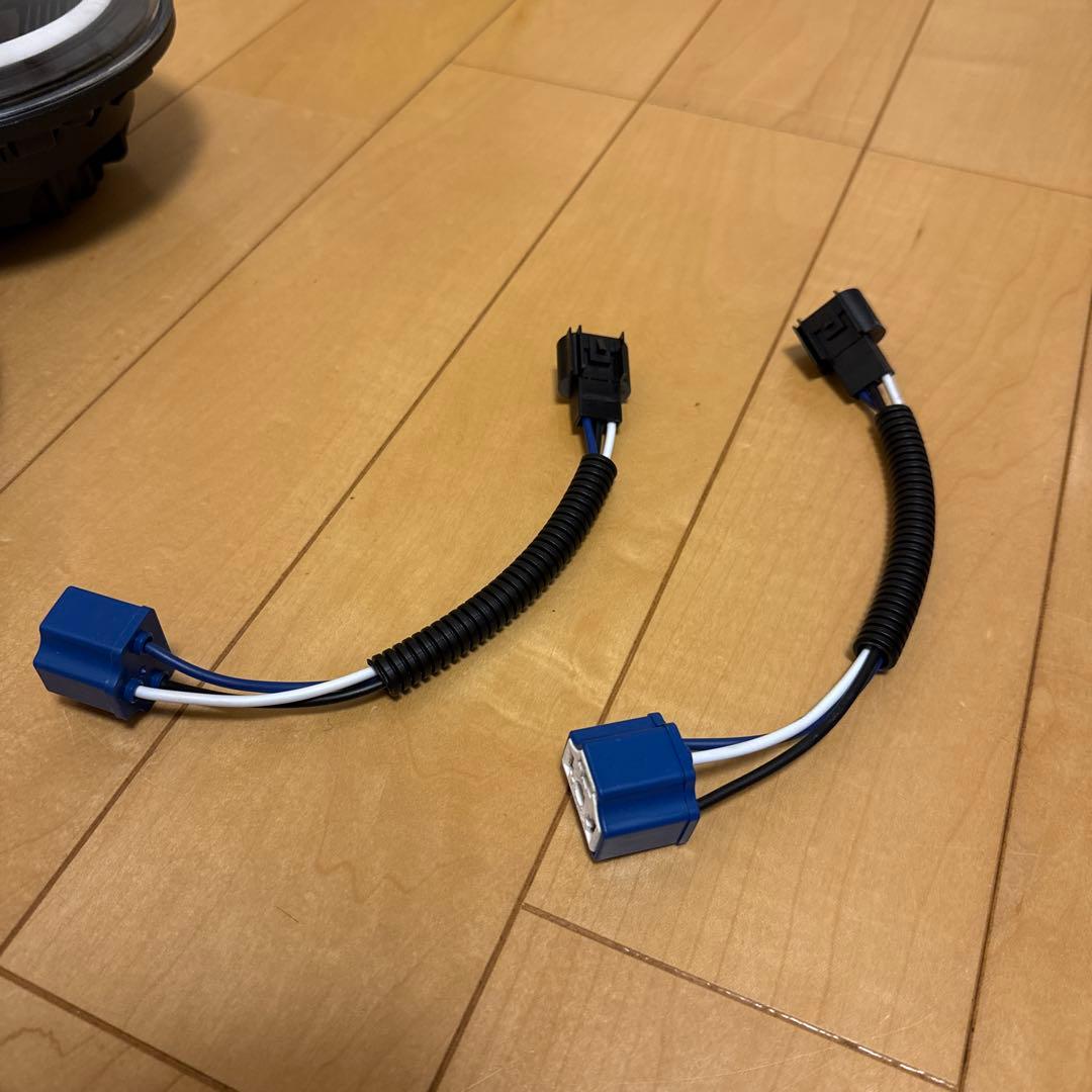jeepjk ラングラーヘッドライト イカリング　丸型 2コネクタ付き