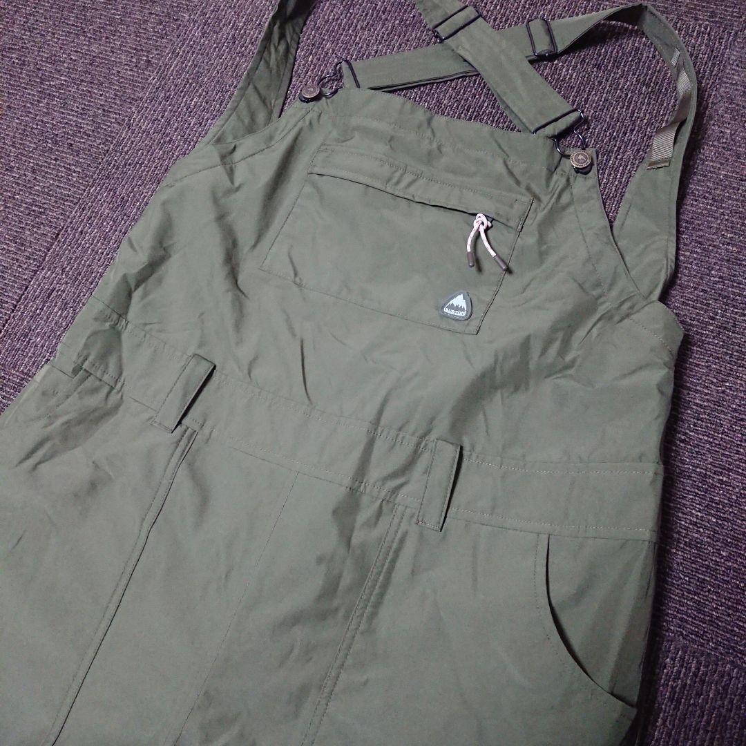 送料無料【BURTON】GORE-TEX カーキグリーンビブパンツ 日本XL