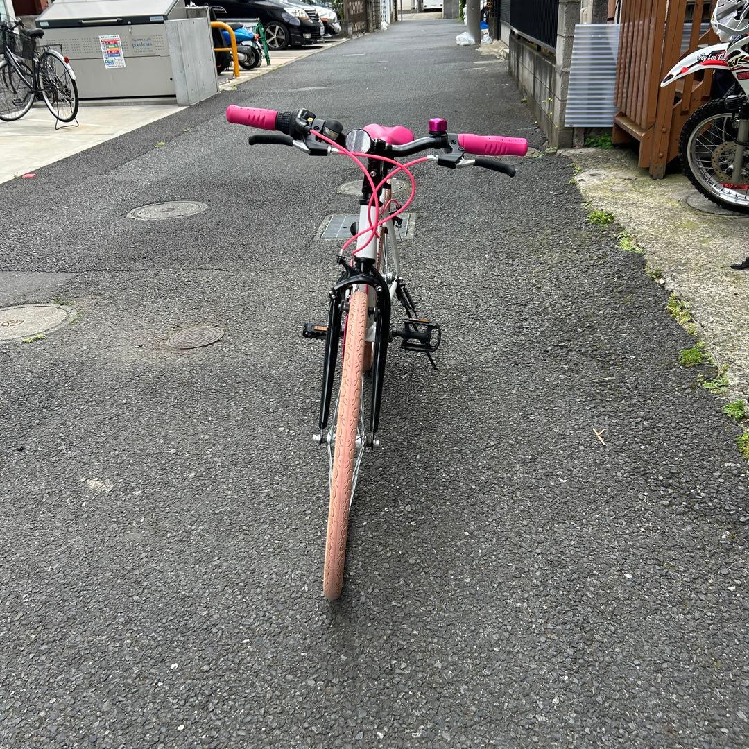 超美品 24インチ女性 神奈川県 引き取り　自転車ホワイト/ピンク
