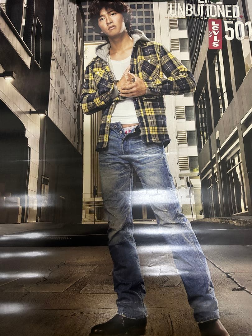 木村拓哉 Levi's 501 リーバイスUNBUTTONED ポスター