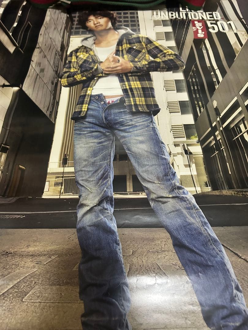 木村拓哉 Levi's 501 リーバイスUNBUTTONED ポスター