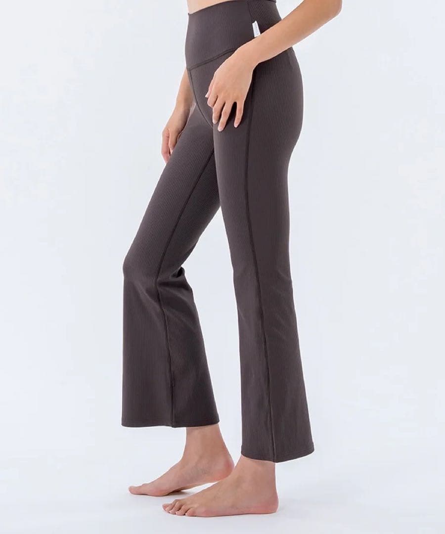SUKALA ベーシックリブフレアパンツ エスプレッソ M