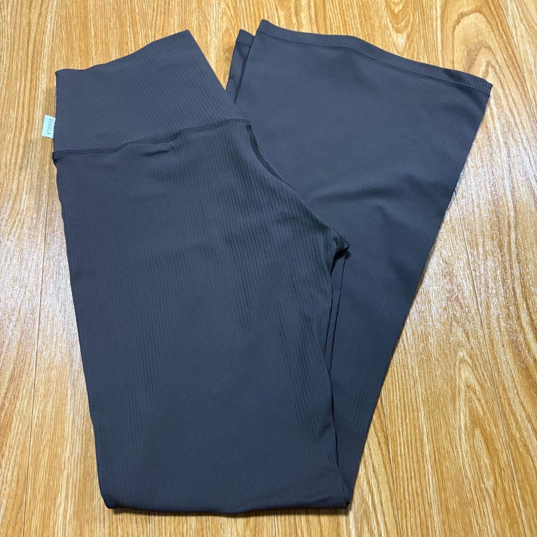 SUKALA ベーシックリブフレアパンツ エスプレッソ M
