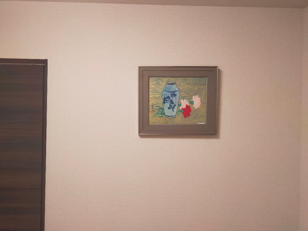 【真作・美品】森戸國次「芍薬図」肉筆／金地背景／日展特選作家／和モダン／高級額装