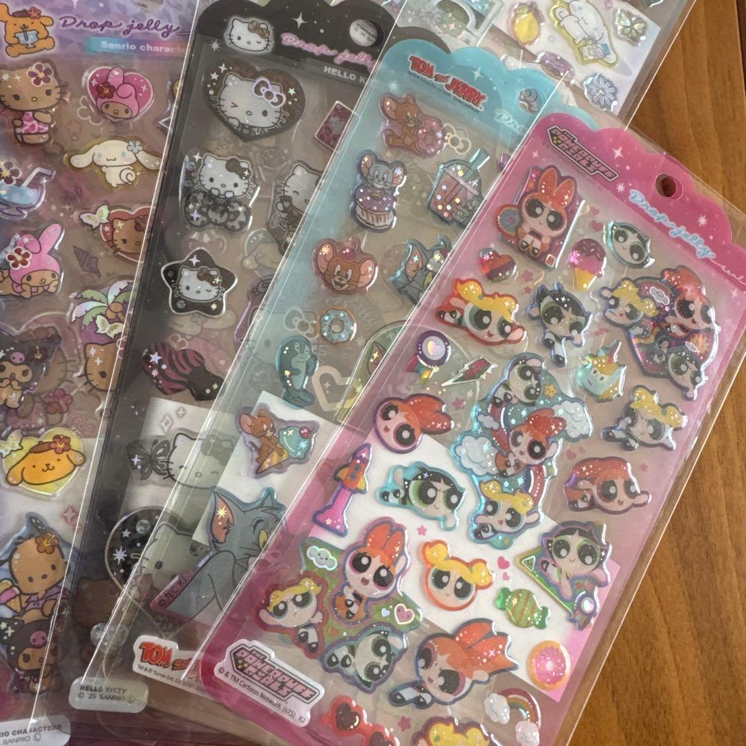 【正規品】ドロップジェリーシール　サンリオ　日焼け　パワパフ　トムジェリ　13点