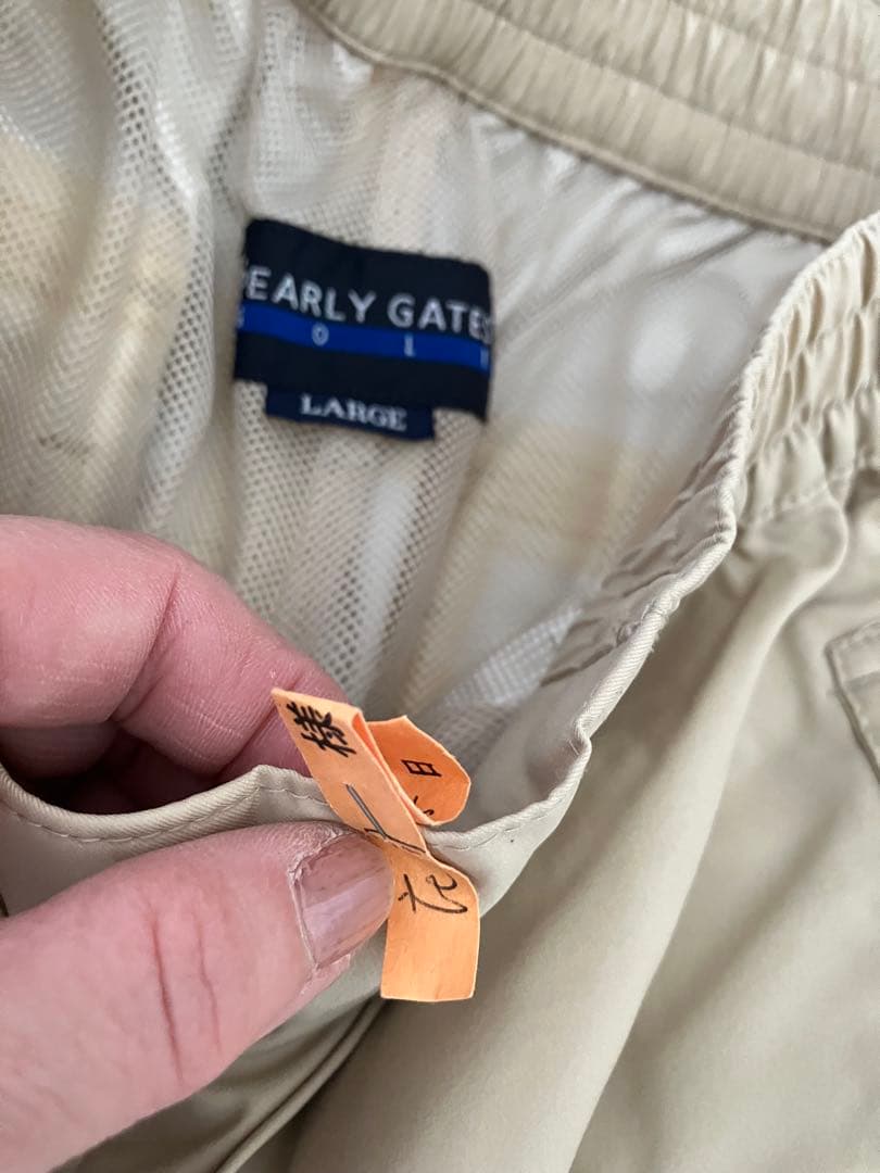【PEARLY GATES 】レインウェア　ベージュLLサイズ　クリーニング済み