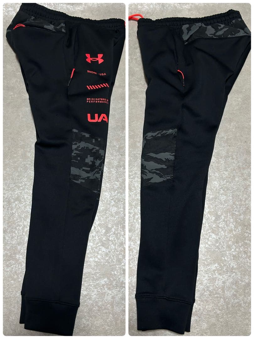希少 良品 UNDER ARMOUR ハイブリッドニットパンツ 切替 M