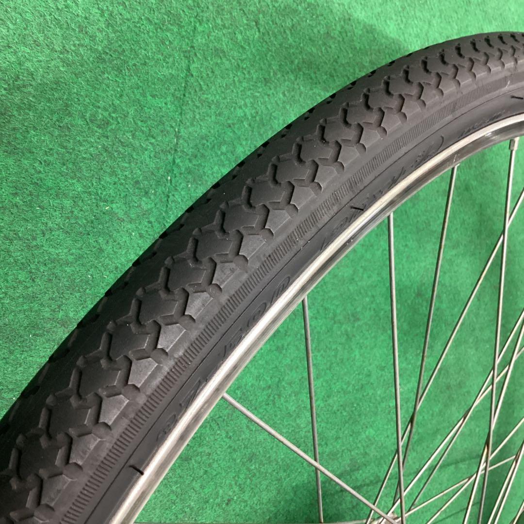前輪 ステンレス リム 26×1-3/8 タイヤ付 J2 フロント ハブダイナモ