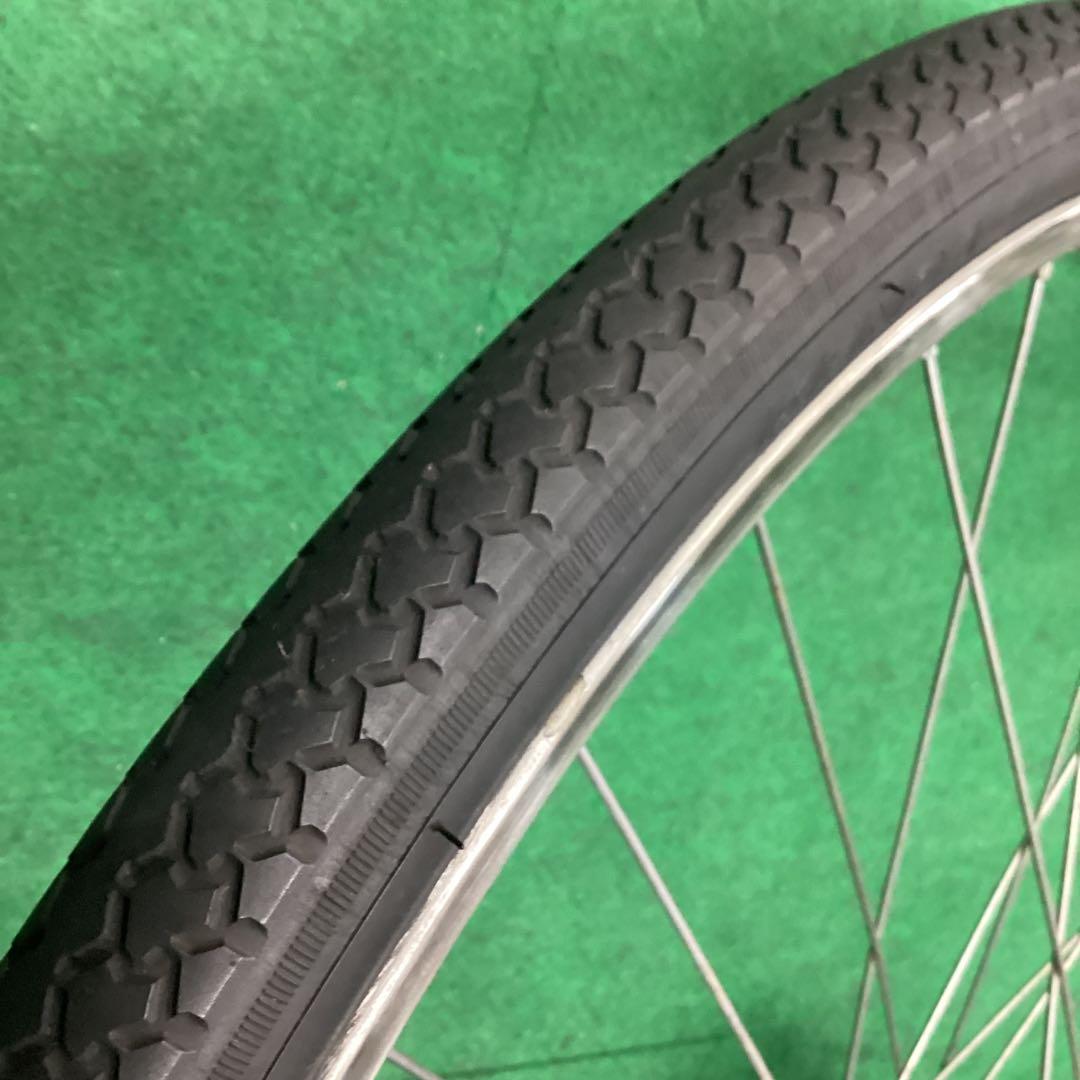 前輪 ステンレス リム 26×1-3/8 タイヤ付 J2 フロント ハブダイナモ