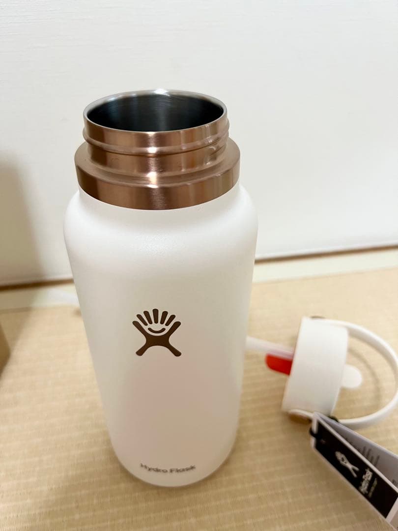 限定 ハイドロフラスク 32oz ストロー水筒 アイボリーローズゴールド
