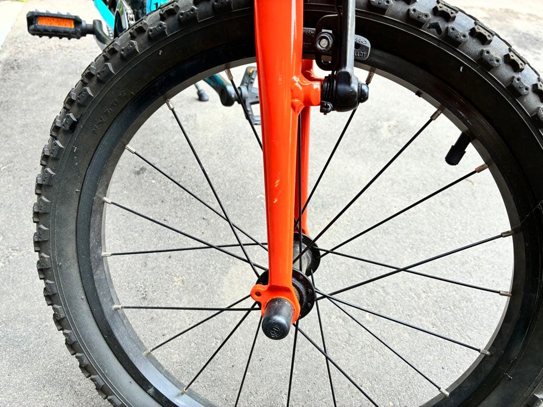 【札幌市受渡し希望】ヨツバサイクル　18インチ　ラムネブルー　室内保管