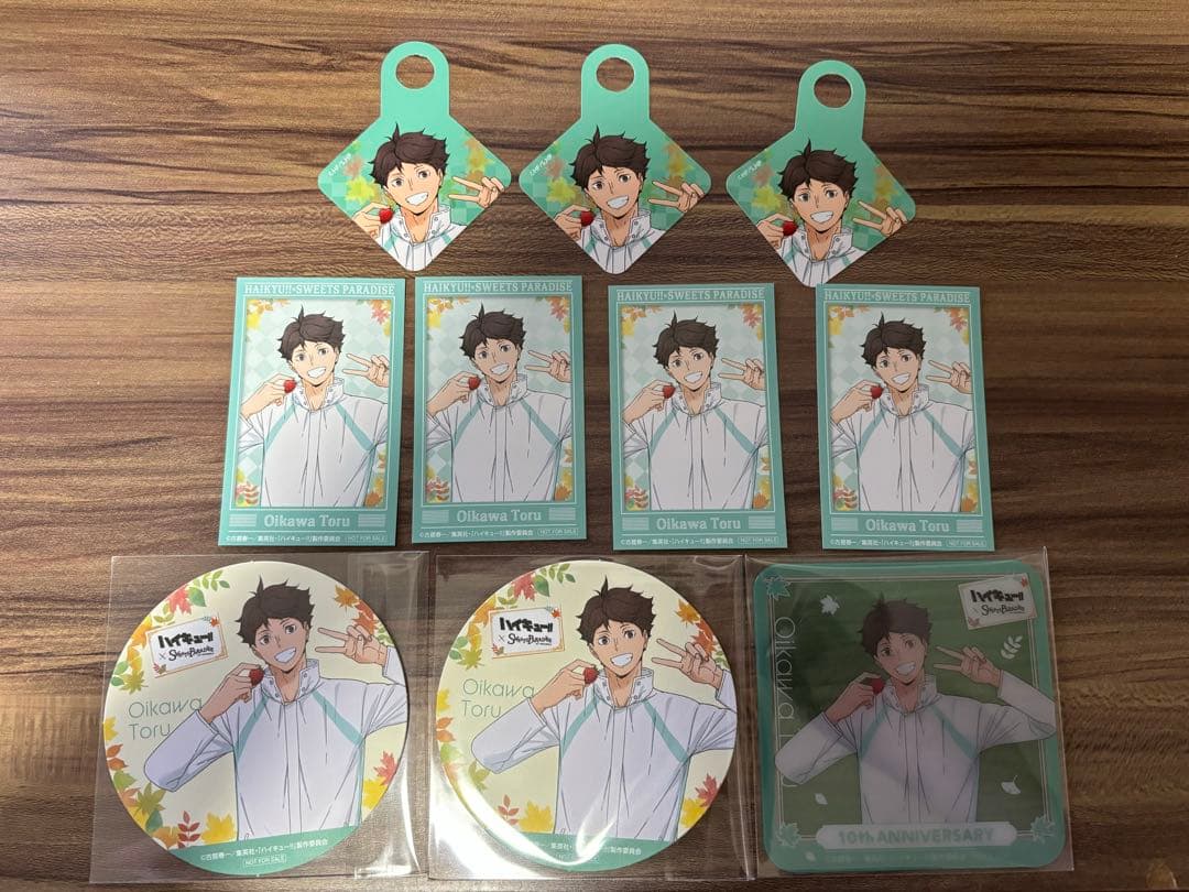 ハイキュー!! スイパラ 及川徹　缶バッジ　特典カード