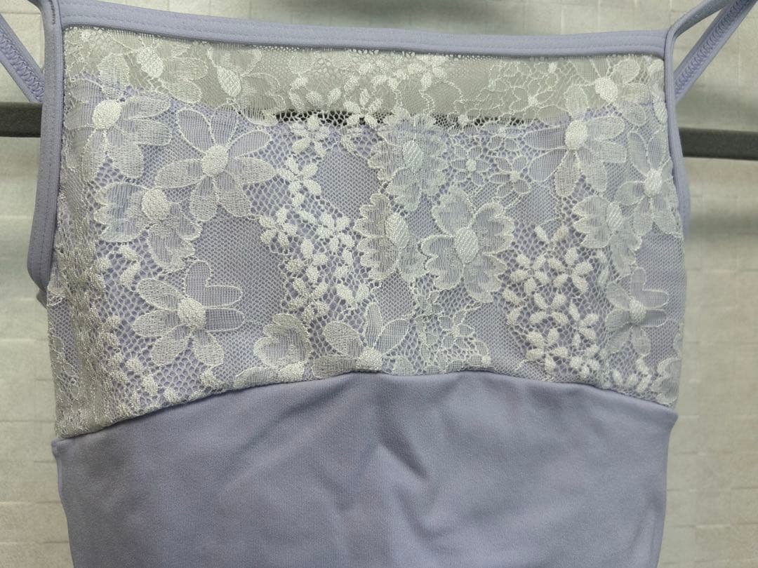 ゆ*マ様 Chacott チャコット 140 薄紫 パープル レース バレエレオ