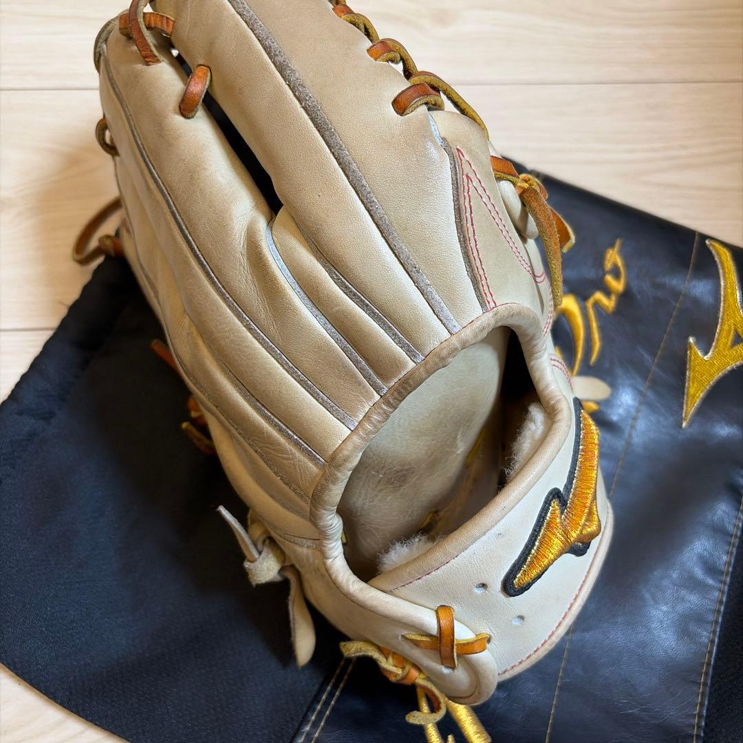 MizunoPro classic 軟式外野用　キャメル　グラブ袋・ボール付き