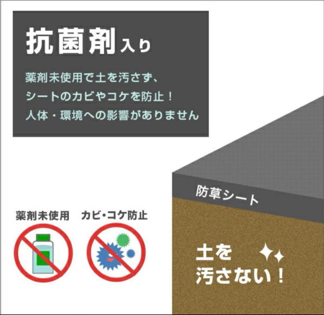 防草シート 高密度・抗菌剤入り1.0m×120m (耐久性4〜6年) 30m×4