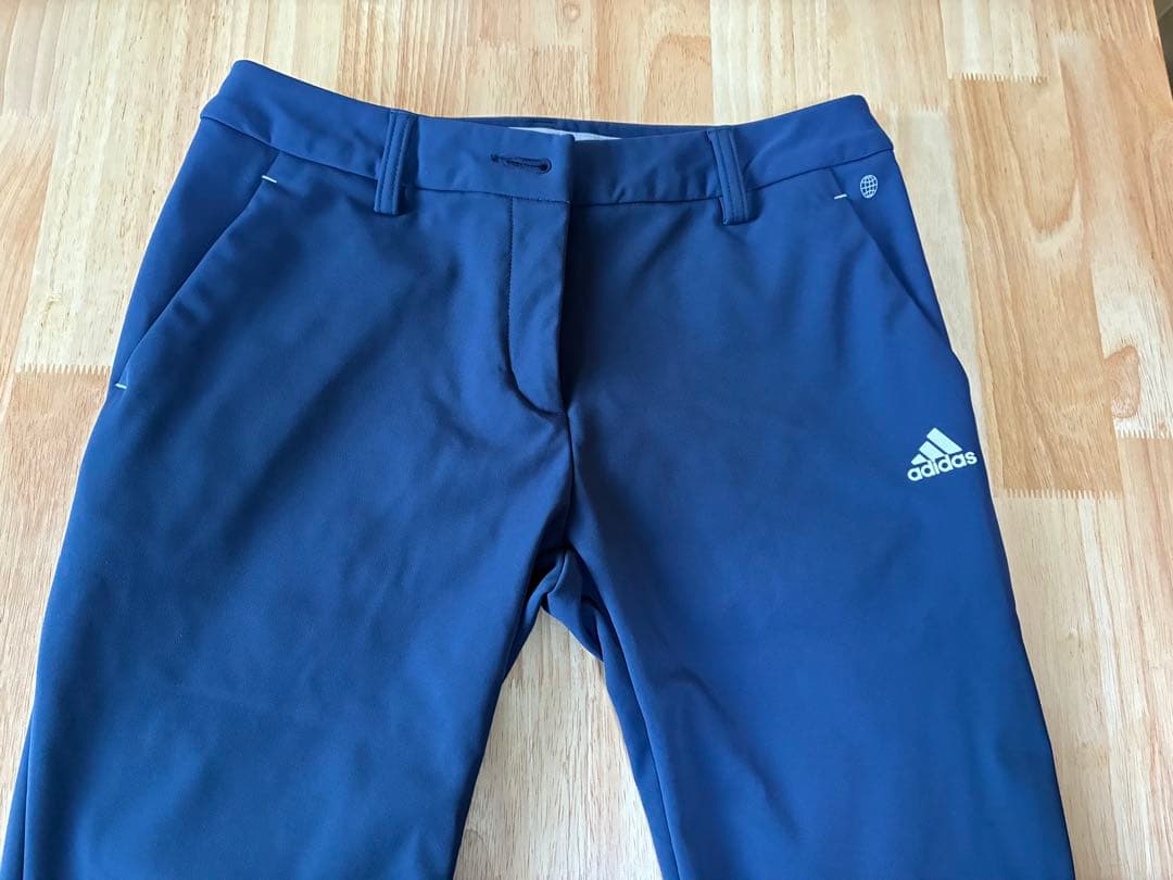 adidas ゴルフ　EX ストレッチ　防風　ボンディングパンツ　ネイビー