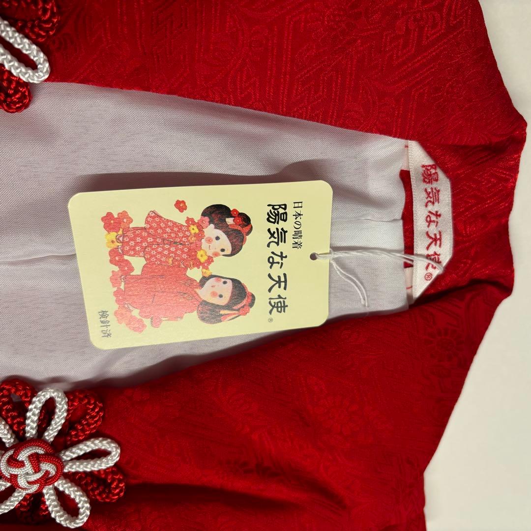 【値下げ】被布　正絹　赤　3歳　七五三