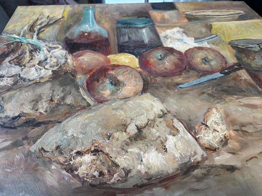 パブロ ピカソ 貴重肉筆 静物画 キャンバス 油彩 表サイン パリ画廊作品認識票