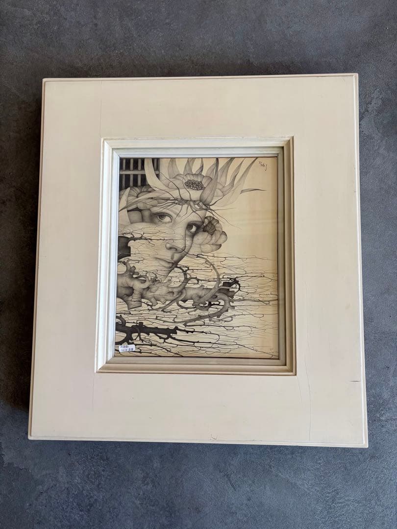 城景都 直筆原画 女性像1983 額装 「マドモアゼル シャーン」+全版画集