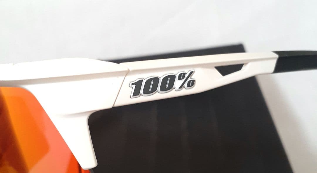 100％ Speedcraft ホワイト レッド ワンハンドレッド サングラス