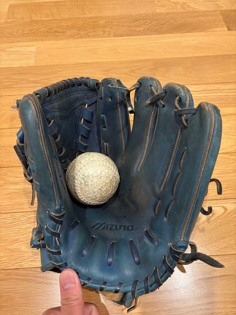 ミズノプロ　Mizuno Pro 軟式グローブ 青　オーダー　ビックM