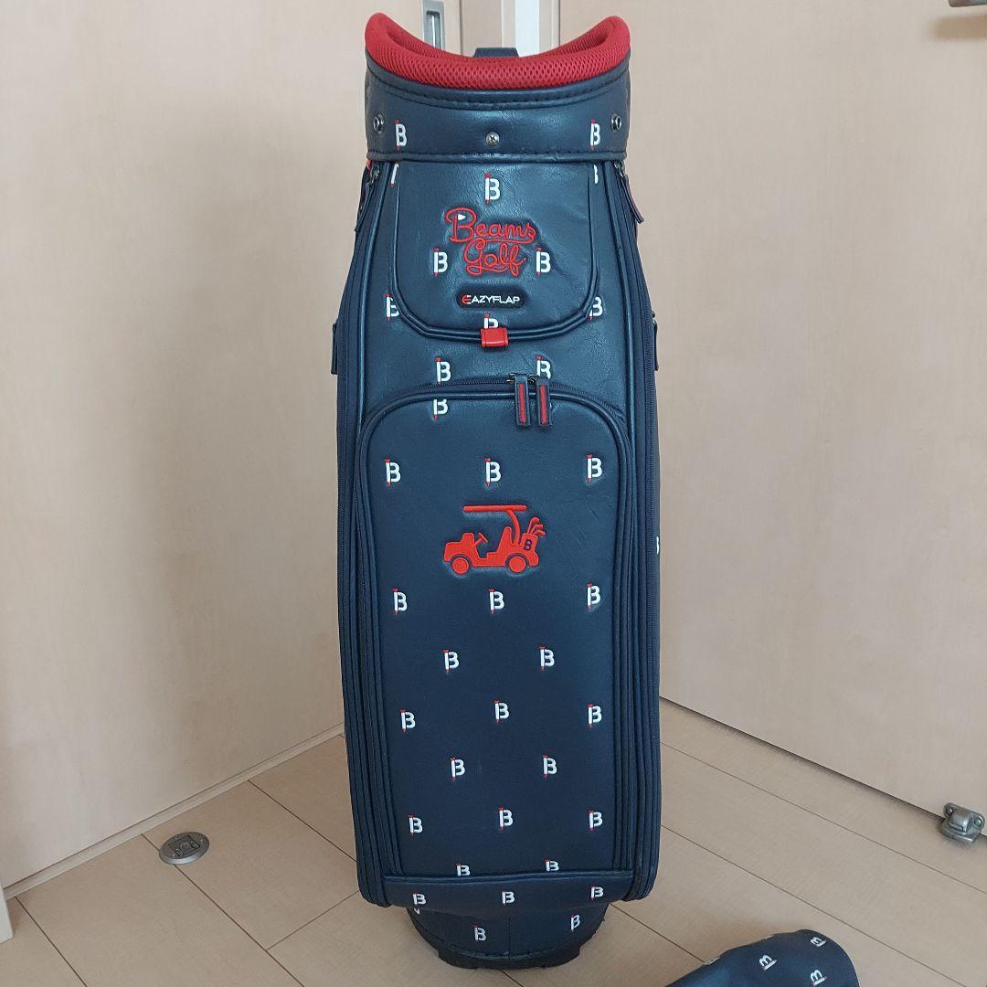 BEAMS GOLF ビームス キャディバッグ ネイビー ★ヘッドカバー付き