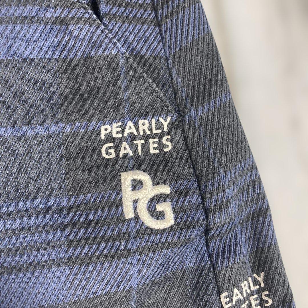 PEARLY GATES レディースチェック柄スカート ネイビー