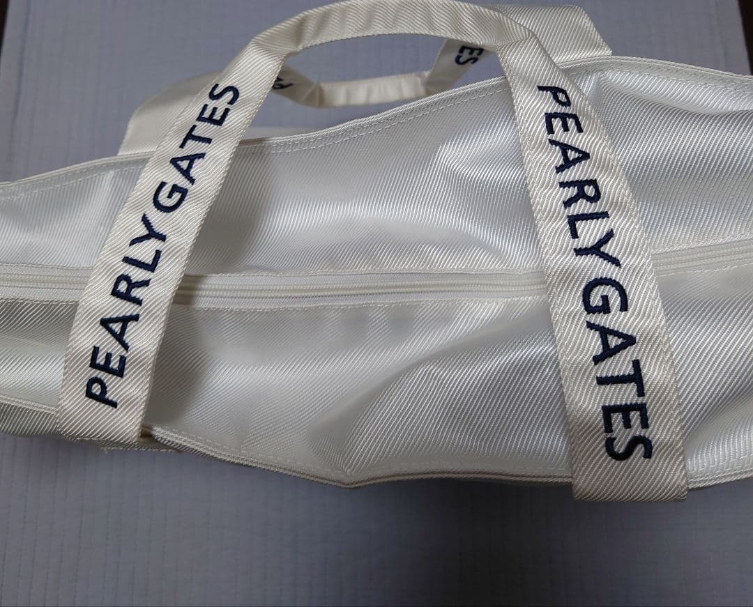 【中古品】PEARLY GATES ゴルフバッグ 大容量 ホワイト