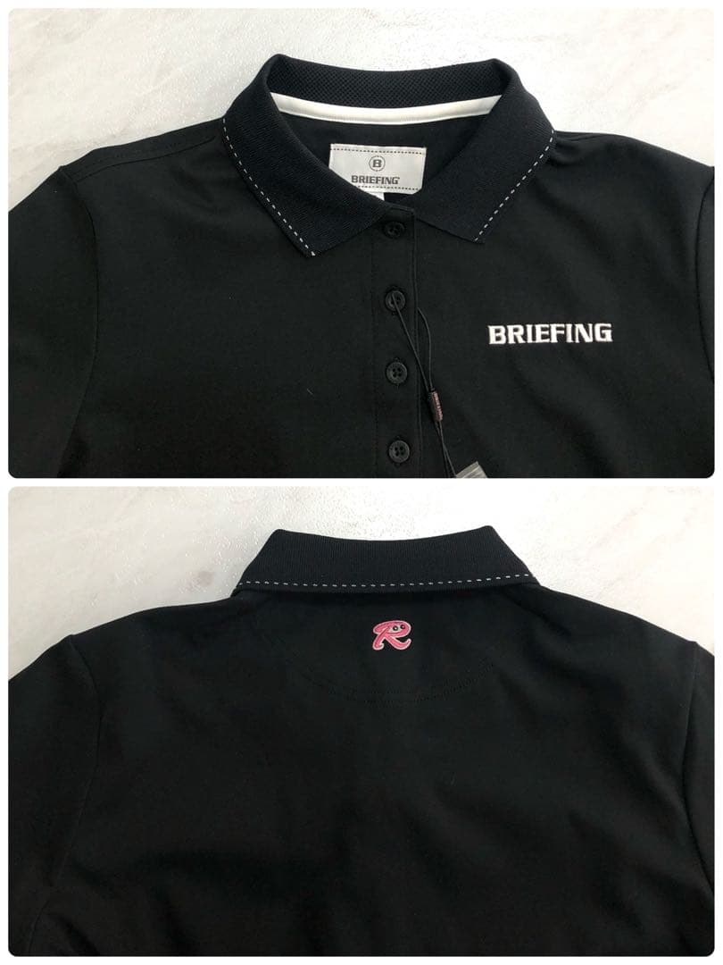 【新品 25年モデル】BRIEFING GOLF ポロシャツ ブラック ロゴ S