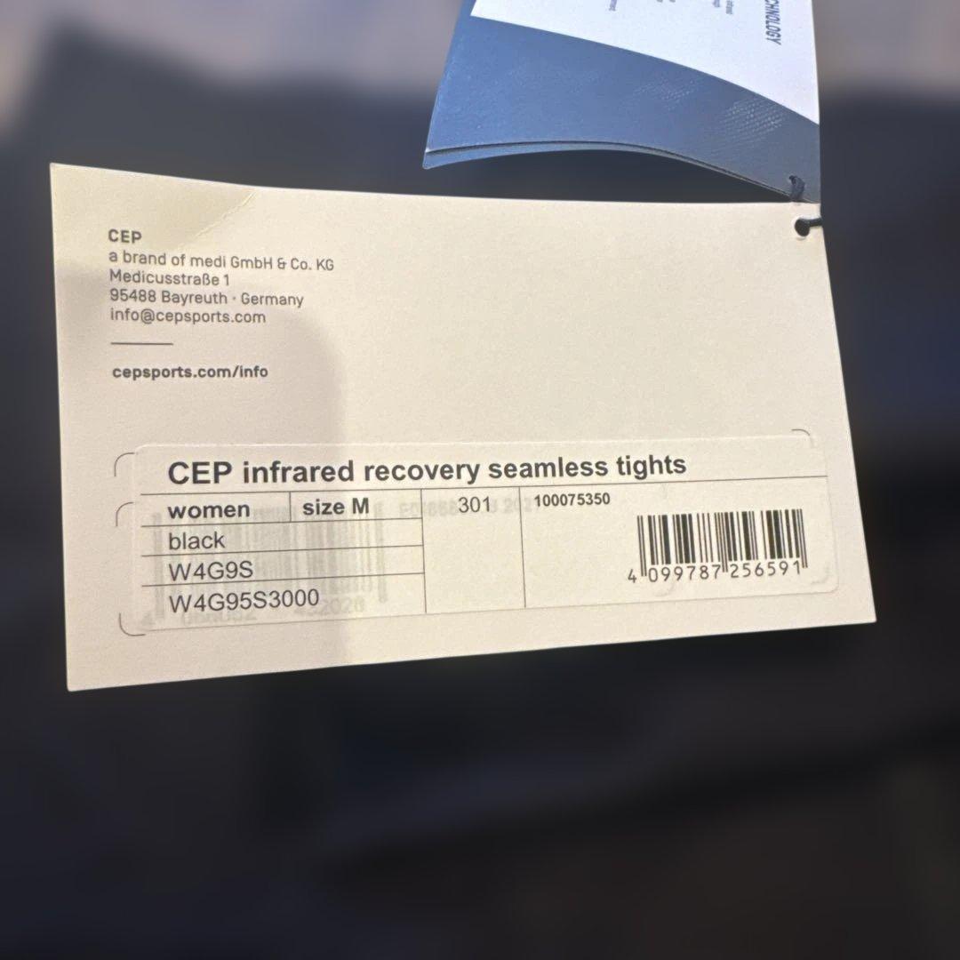 CEP 赤外線 リカバリー シームレス タイツ レディース M ブラック