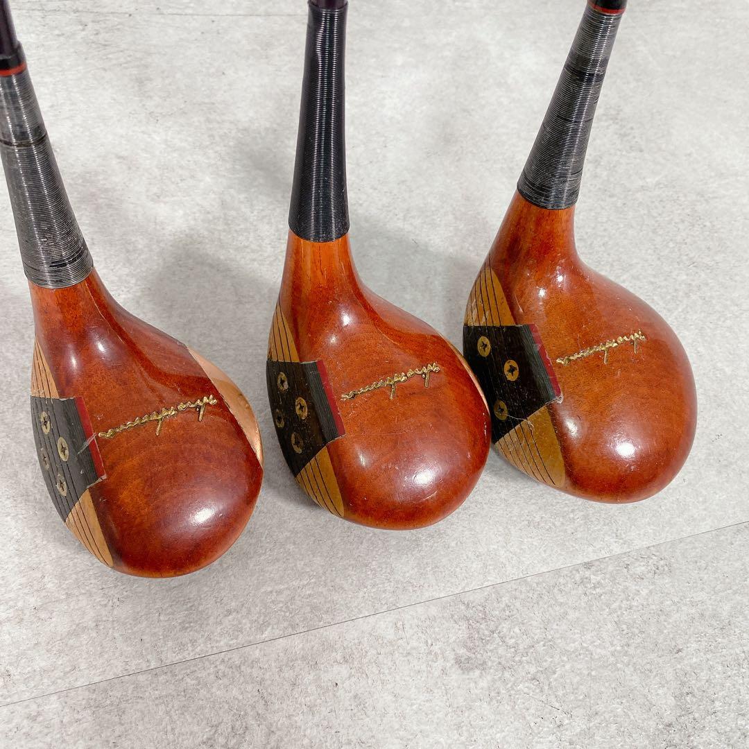 V411 左利き ホンマ EXTRA 90 パーシモン 3本 木製 左 希少品