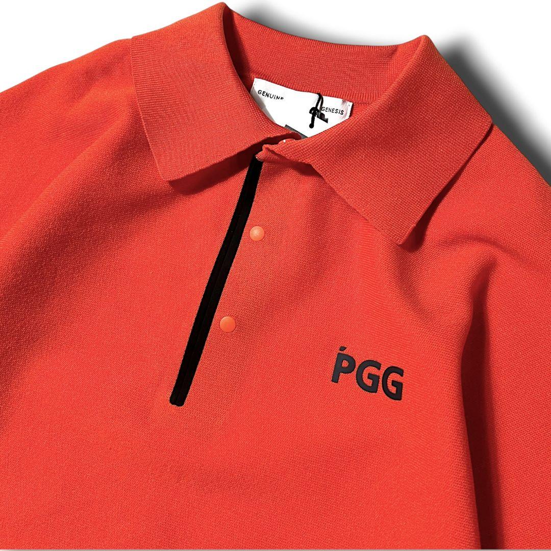 新品タグ付 PGG パーリーゲイツ ポリエステルヤーン ニットポロシャツ M