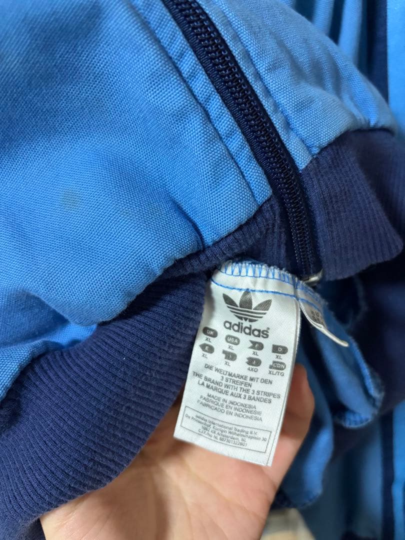 80s adidas トラックジャケットブルー