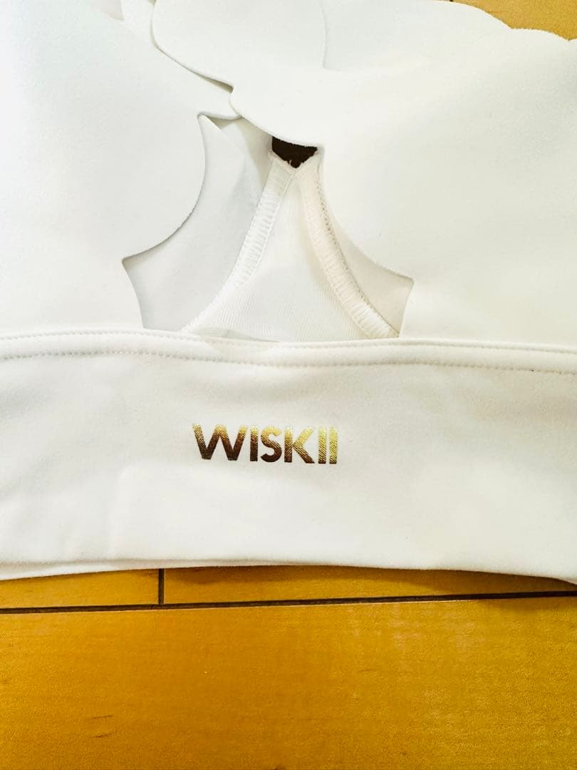 【美品】WISKI スカラップカット クロップトップ ホワイト