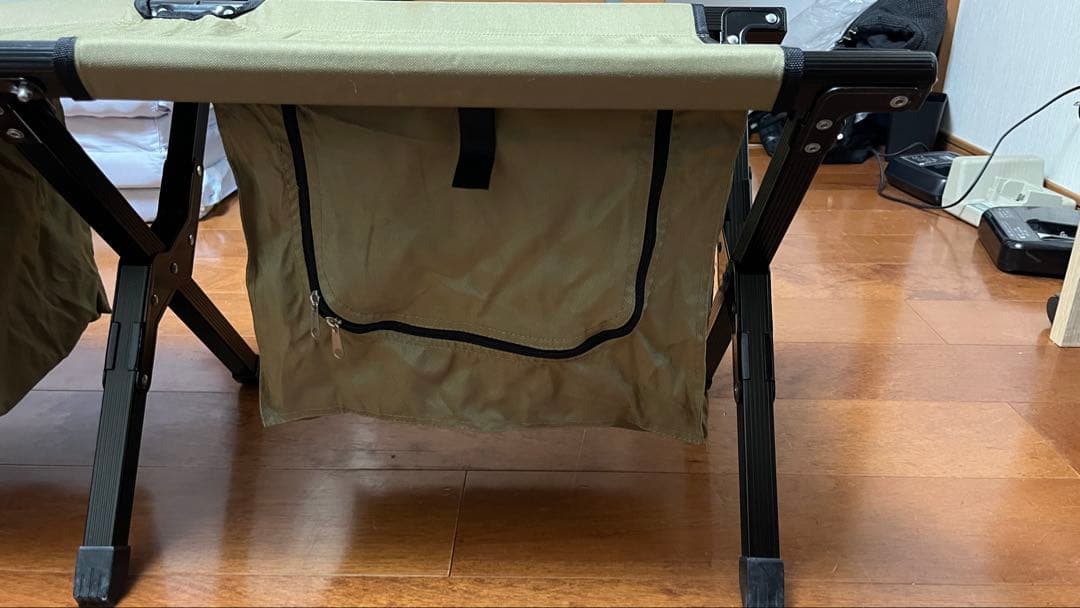 【希少】DOD 座面ロゴ入り アウトドア ストレージベンチ カーキ